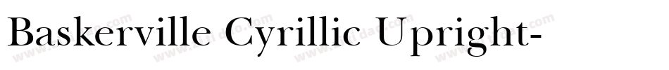 Baskerville Cyrillic Upright字体转换